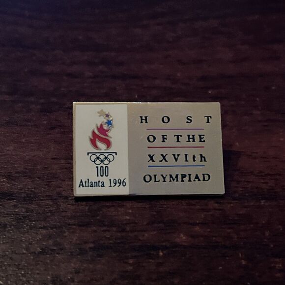 1996 Atlanta Olympics Host Of The XXVIth‎ Olympiad Lapel Hat Pin - Picture 1 of 3